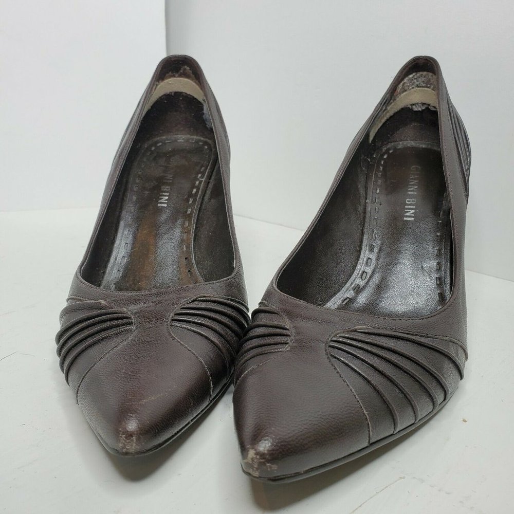 Gianii Bini Womens Brown Leather Heels Size US 8 M